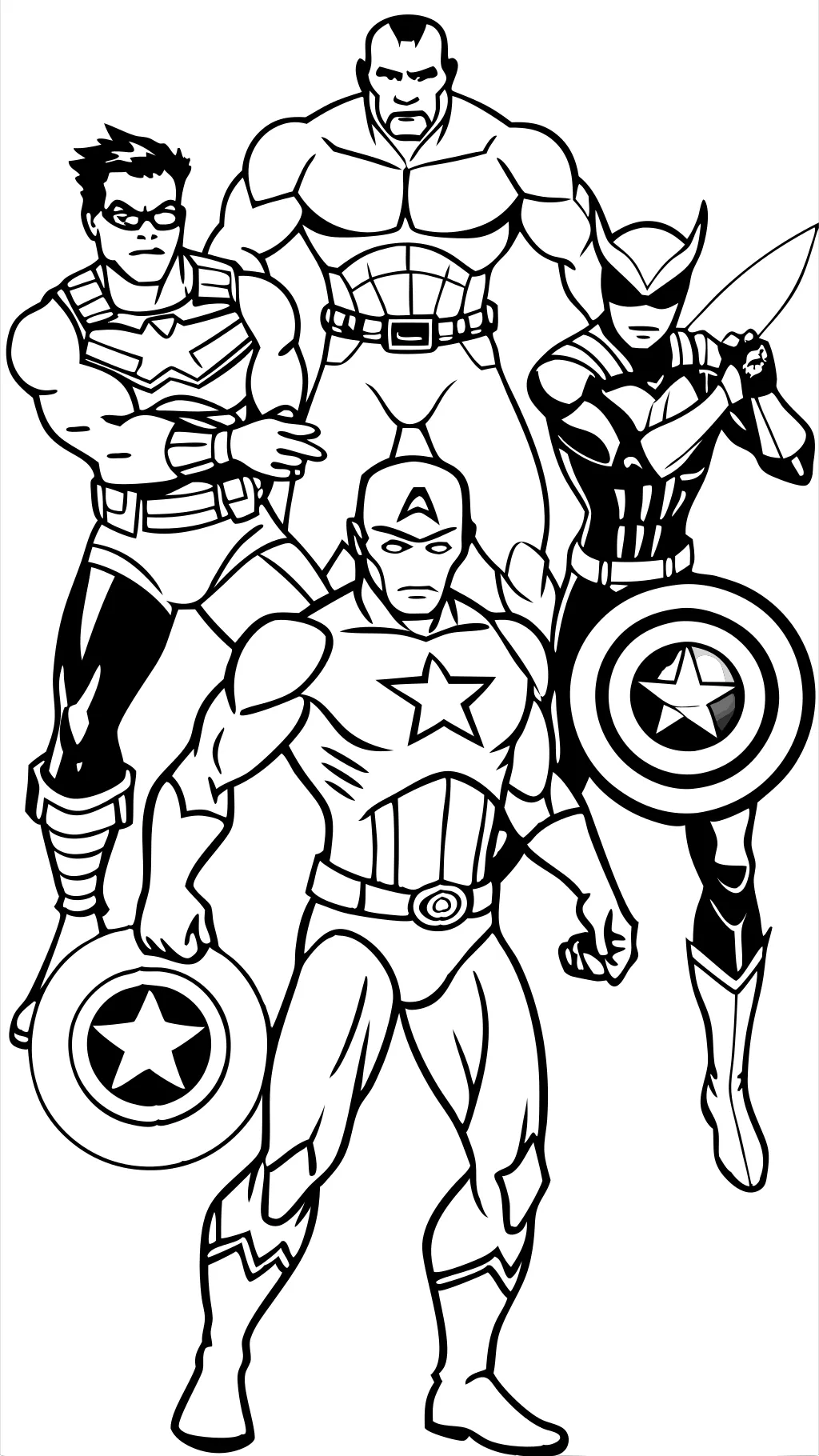 print avengers coloring pages